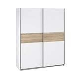 Forte WINNER Schrank 150, moderner Kleiderschrank Weiß, Schwebetürenschrank, 2-türig, Weiß /...