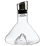 Rotweindekanter - Glaskaraffe Belüfter | Kristallglas Weinkaraffe Flasche | Weinbelüfter mit...