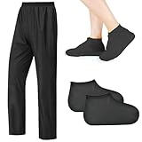 Zimoer Regenhose für Erwachsene Herren Outdoorhose Wasserdichte Winddichte Fahrrad Überziehhose...