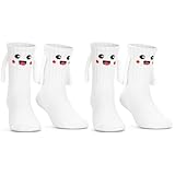 PWCTNT Socken mit Magnetischen Händen,Lustige Socken,2 Paare Socke Personalisiert,Personalisierte...