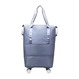 Reisetasche mit Rollen, erweiterbares, leichtes Gepäck, 35 x 45 x 2 cm, große Kapazität, ideal...