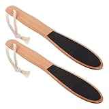 HAMPPLIES 2 STÜCK Fußfeilen mit Holzgriff Langlebig und Ergonomisch Effektiver Hornhaut...