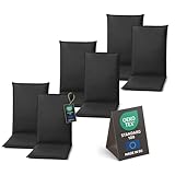 Pillows24 - Hochlehner Auflagen 6er Set - 120x50cm – 8cm Dick - Premium-Material 200gsm, UV- &...