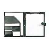 CFY652 Fächermappe A4-Ordner aus Leder mit Stifteinsatz, multifunktionaler Clip for...