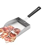 Hand Grillschaufel, Grillspachtel aus Edelstahl, Drehspieß Fleischfänger mit Griffiger, Edelstahl...
