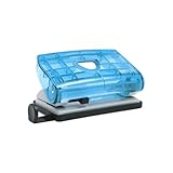 Rapesco BC810PBB 810-P 2-fach Locher, 12 Blatt Stanzkapazität, Transparent Blau