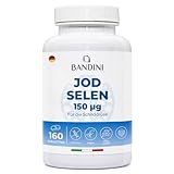 Bandini® Jod & Selen | Hochdosiert mit 150µg Kaliumiodid + 100µg Selen je Tagesdosis (2 Tab) |...