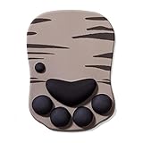 DOBAOJIA Mauspad mit Handgelenkstütze, Mauspad Katzenpfote, Ergonomische Mauspad, 3D Silikon Gel...