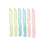 6 Stück Keramikmesser Chneidemesser, Küchenmesser Klein, Schälmesser Set Mit 10cm Klingenlänge,...