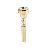 Alnicov Trompetenmundstück, 7C Instrumentenmundstück, Goldmessing, kompatibel mit Anfängern und...