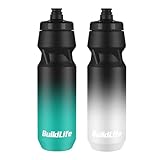 BuildLife Sport-Wasserflasche, 1 l, Quetsch-Wasserflasche, 900 ml, BPA-frei, auslaufsicher,...