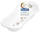 KiNDERWELT Babywanne 100 cm - Baby Badewanne mit Funny Farm Motiv - BPA-Frei - Wanne zum Baden für...