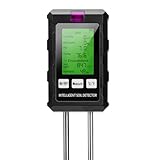 Voktta 6 in 1 Bodenmessgerät, PH/Temperatur/Feuchtigkeit/Licht, Dual-Probe-Technologie Bodentester,...