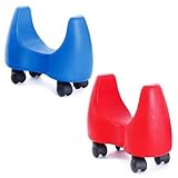 Bogenroller Rutscher | Indoor Rutscherauto für Kinder | Rot o. Blau | Bis 100 kg belastbar | LxBxH:...