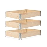 GARDIVO Hochbeet 120x80x20 cm - Palettenrahmen aus Holz - Garten Hochbeet - Holzrahmen faltbar,...