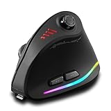 zelotes Kabellose Bluetooth Maus mit Joystick,24.000 DPI,11 Programmierbare Tasten, RGB,USB Optische...