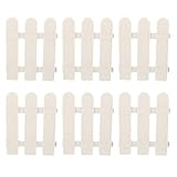 Parliky 6 Stück Kunststoff Gartenzaun Weißer Zierzaun 17x20cm Robuste Hofeinfassung für Terrasse...