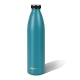 wenco Trinkflasche Edelstahl 1l / 1000ml isoliert und auslaufsicher für kalte und heiße Getränke...