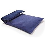 uncn Kirschkernkissen Mikrowelle 32x17 cm, 640g Körnerkissen mit Waschbarer Hülle -, Navyblau,...