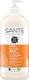 SANTE Naturkosmetik Kraft & Glanz Shampoo Bio-Orange & Kokos, 950ml Familiengröße mit Pumpspender,...
