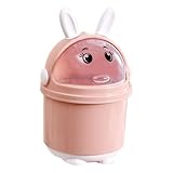 CLISPEED Niedriger Mini Desktop Mülleimer aus Robustem PP Pet Material Süßer Rosa Tisch...