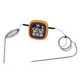 TOPINCN Fleischthermometer Touchscreen Fleischthermometer Zum Grillen und Rauchen, 2 Sonden...