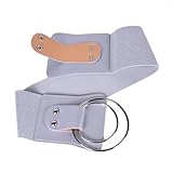 Oxtxuzdm PU Ledergürtel Elastizier Tailler Cincher Für Frauen Mädchen Stilvoller Bund Wide...