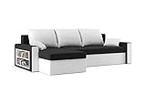 Sofini Ecksofa Drive mit Schlaffunktion! Best Ecksofa! Couch mit Bettkasten und Regalfächer! (Haiti...