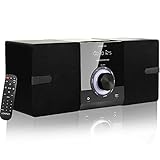 Kompaktanlage Stereoanlage mit CD-Player (30W RMS Mikro-HiFi-Anlage mit Bluetooth, UKW-Radio,...