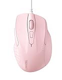 TECKNET Maus mit Kabel, Computermaus mit 6 Tasten, 6400 DPI, Ergonomisches Optical Business...