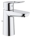 GROHE BauLoop, Waschtischarmatur, wassersparend (Wasserhahn für das Bad, 15cm hoch, Badarmatur mit...