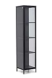 Homexperts Classic 02 Einzelvitrine Links, Metall, schwarz, B 40, H 180, T 40 cm