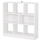 WOLTU Bücherregal Raumteiler Regal Bücherschrank Standregal Lageregal Aufbewahrungregal mit 8...