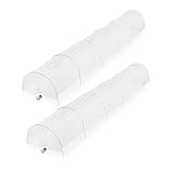 Relaxdays Folientunnel, 2er Set, 3,7 m Länge, PVC Gewächshausfolie, Frühbeet, Aufzucht,...