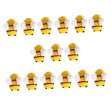 WEKAMOS 15 Stück Teiliges Miniatur Wollfilz Biene Handgefertigte Kleine Bienen deko für DIY...