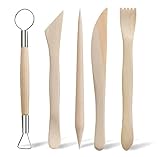 UESDU Töpferzubehörs Set Modellierwerkzeug Skulptur Ton Schnitzwerkzeug 5 Stück Ton Werkzeug Set...
