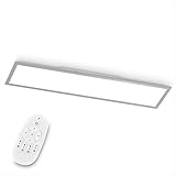 EGLO LED Deckenleuchte Bottazzo, Deckenlampe 100x25 cm, Panel ultraflach aus Aluminium, Kunststoff...