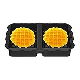 Set mit 2 Silikon-Waffelformen, Muffinform, Hohlräume, Keksform, Brotdose für Dessert,...
