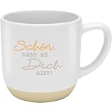 GRUSS & CO Tasse mit Garvur 'Schön,dass es dich gibt' | Steinzeug, 40 cl, mehrfarbig | Geschenk...