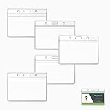 5 Pcs Kartenhüllen Transparent, ID Ausweishalter, Kartenhülle Namensschilder, für...
