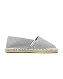 ALPARGATUS Klassische Espadrilles aus Leinen, einfarbig, hergestellt in Spanien, grau, 37 EU