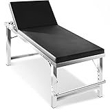 AIESI® Untersuchungsliege medizinische Feuerfeste aus Edelstahl mit 1 Gelenk, Farbe Schwarz mit...