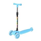Kinder-Roller, zusammenklappbar, mit blinkenden LED-Lichtern für und Mädchen von 2 bis 8 Jahren,...