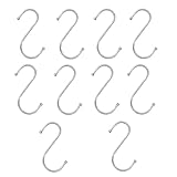 YUGUOLAN 10 Stück S Haken Edelstahl, Hacken, Küchenhaken, Metallhaken, Haken Zum Einhängen, Für...