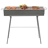 HarBin-Star - Holzkohlegrill, Campinggrill, Picknickgrill, Grill mit Grillgitter, Ständer, für...