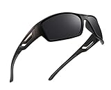 PUKCLAR Herren Sportbrille Polarisierte Sonnenbrille Fahrerbrille UV400 Schutz Cat3 CE