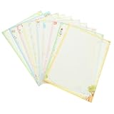 Angoily 50 Blatt Dekoratives Druckerpapier Buntes Dickes Bastelpapier mit Eleganter Bordüre...