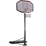 Yaheetech Basketballständer mit Rollen, 275-363 cm höhenverstellbar, Basketballkorb Wasser/Sand...