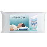 Mediflow Kühlendes Gel Memory Foam Wasserkissen - Verstellbares Kissen zur Linderung von...