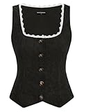 SCARLET DARKNESS Mittelalter Trachtenweste für Damen Ren Faire Cosplay Larp Cord Weste Mantel...